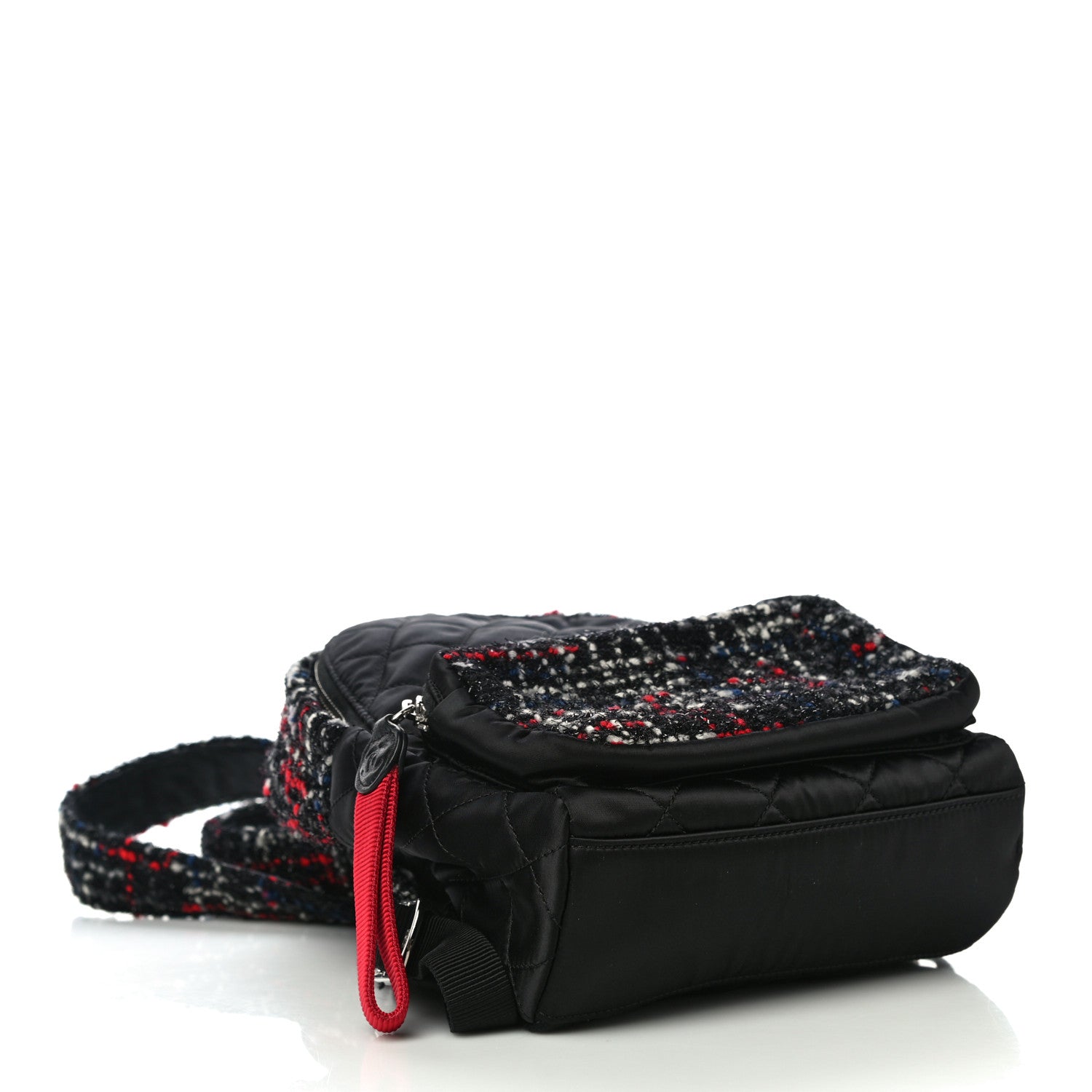 Chanel Tweed Nylon Quilted Small Astronaut Essentials Backpack Black Multicolor 3 of 9