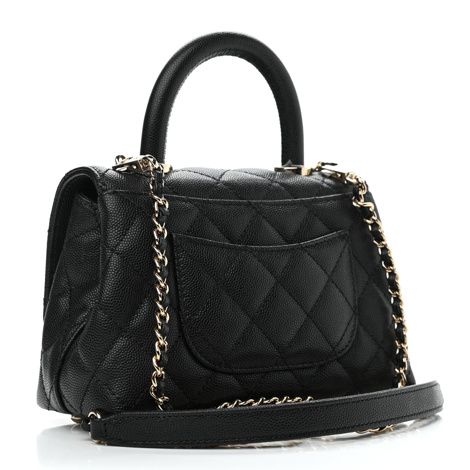 Chanel Caviar Quilted Extra Mini Coco Handle Flap Black 3 of 11