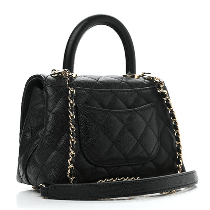 Chanel Caviar Quilted Extra Mini Coco Handle Flap Black 3 of 11