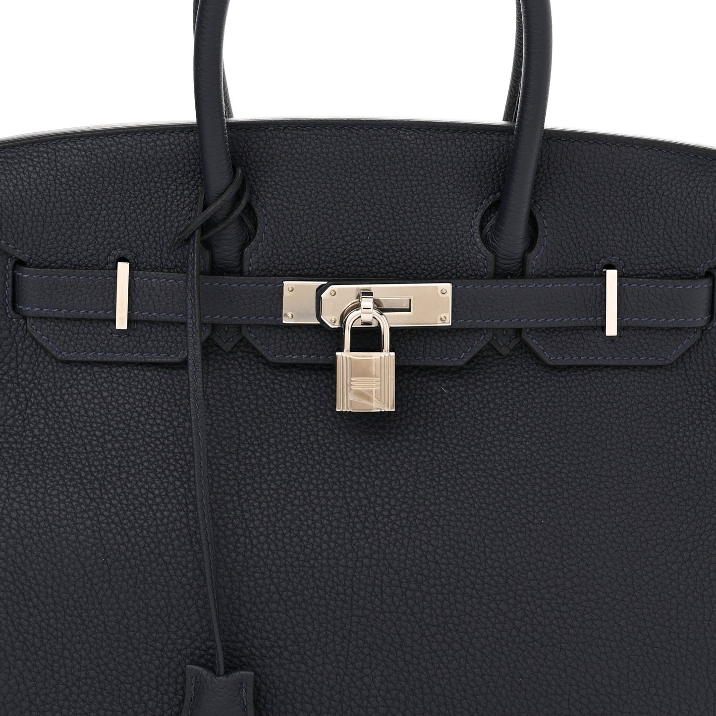 Togo Birkin Verso 30 Bleu Nuit Orange Poppy