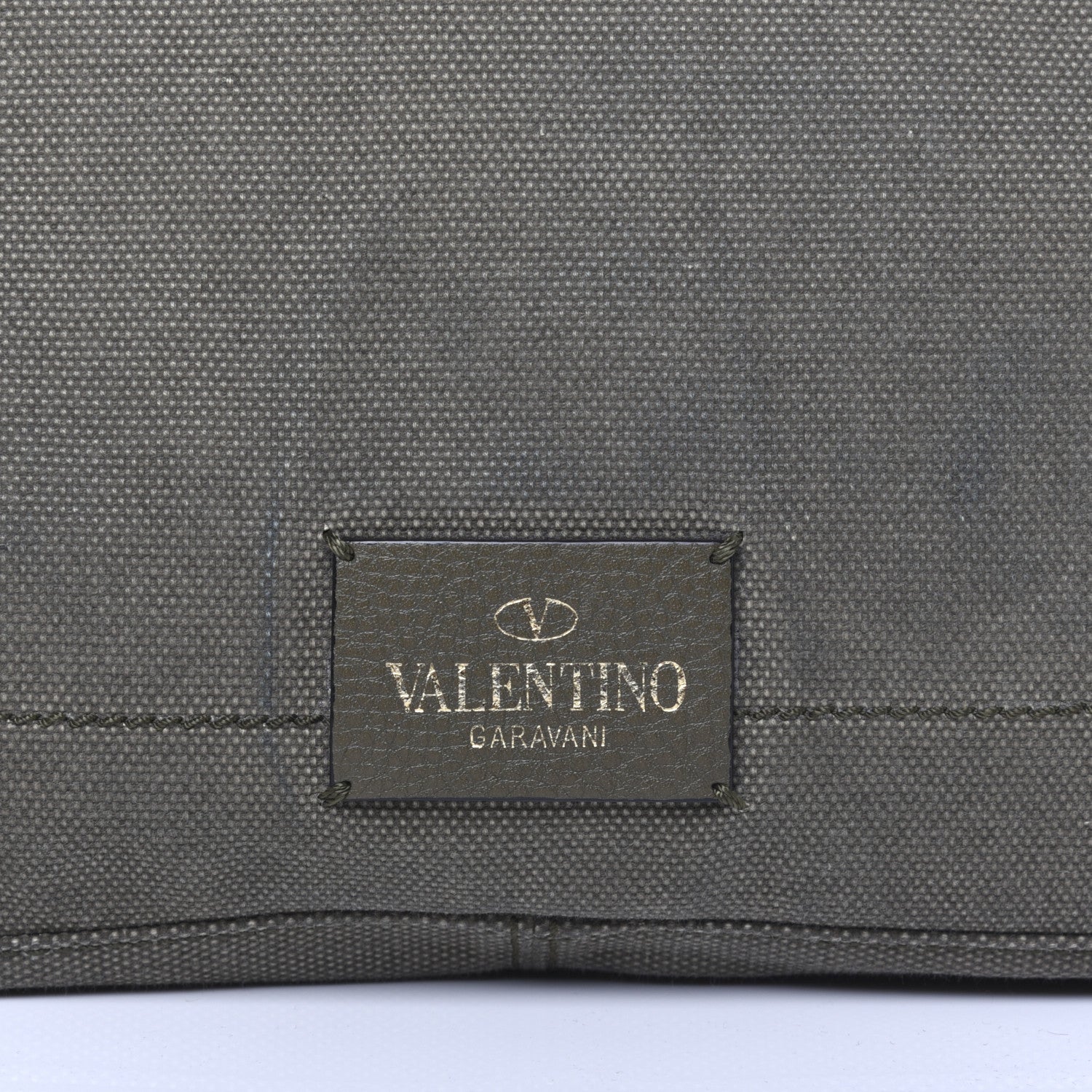 Valentino Garavani Canvas Butterfly Embroidered Rockstud Messenger Bag Military Green 11 of 25