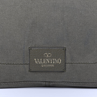 Valentino Garavani Canvas Butterfly Embroidered Rockstud Messenger Bag Military Green 11 of 25