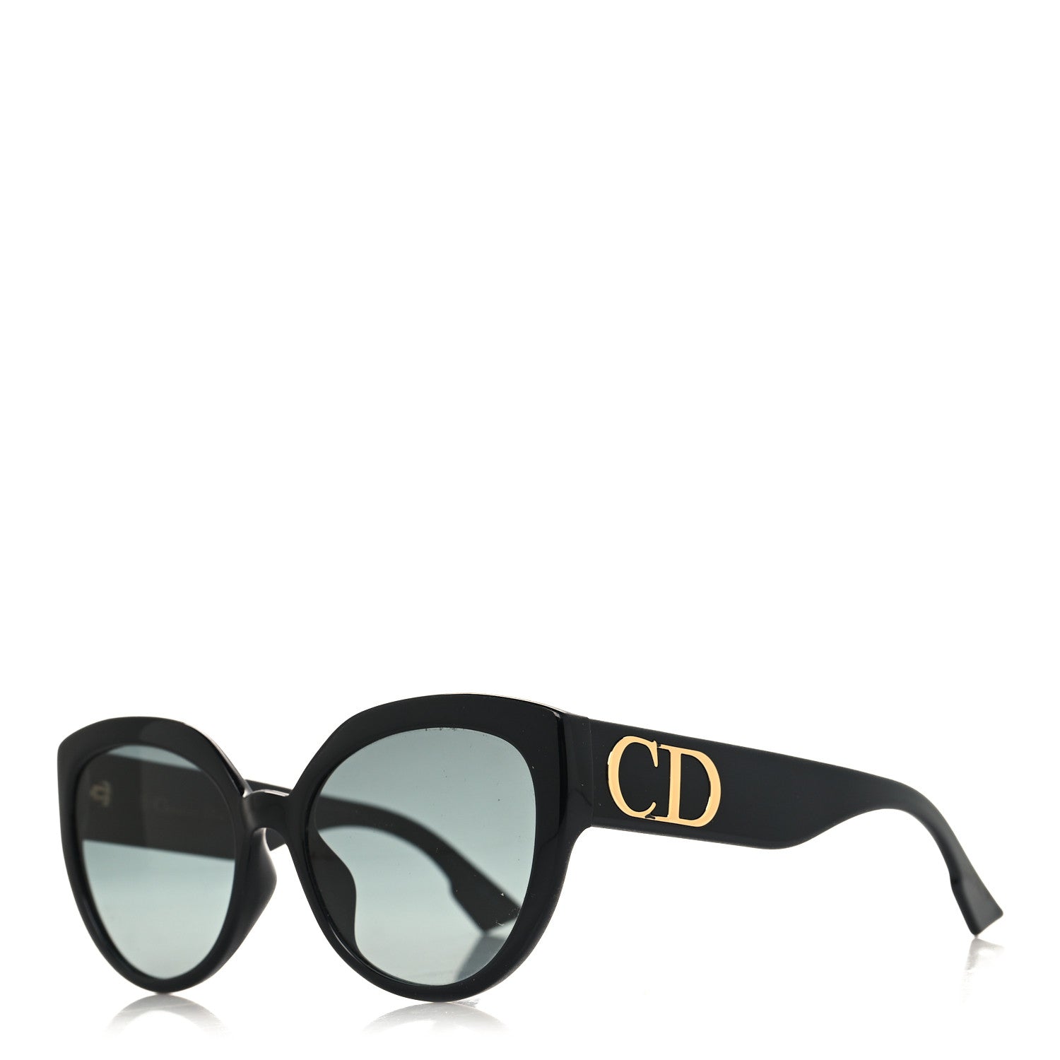 Christian Dior Acetate DDiorF Cat Eye Sunglasses Black 1 of 9