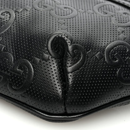 Gucci Calfskin GG Tennis Embossed Belt Bag Black 11 of 11