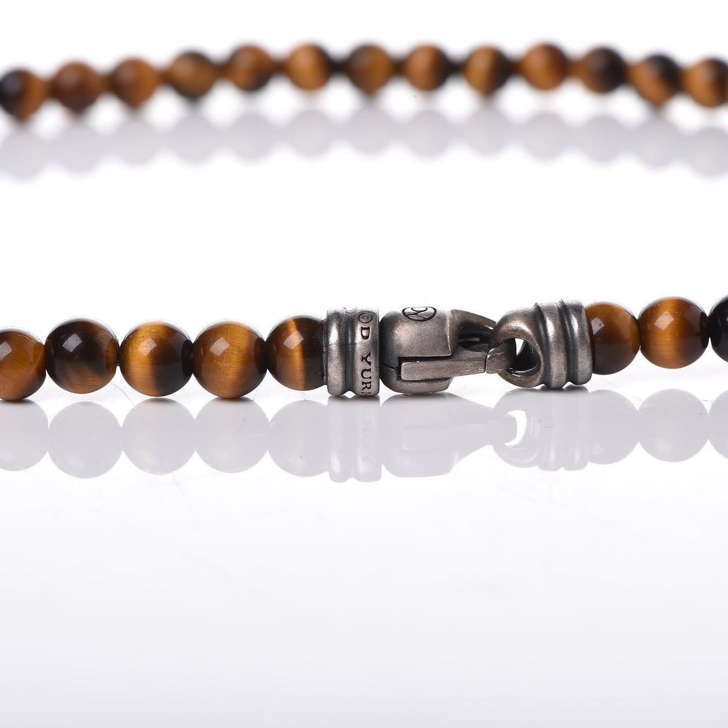 Sterling Silver Tigers Eye 5mm Spiritual Beads Necklace