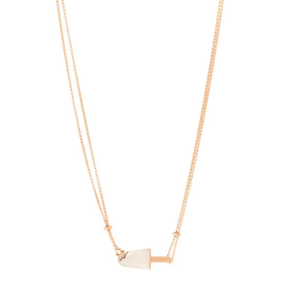 Bulgari 18K Rose Gold Diamond Mother of Pearl Gelati Necklace 1 of 5