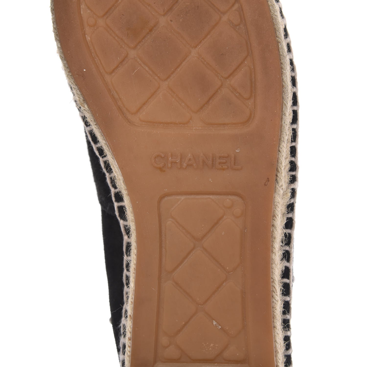 Chanel Suede Pearl CC Espadrilles 40 Black 7 of 11