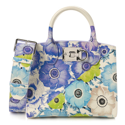 Salvatore Ferragamo Calfskin Floral Print Small The Studio Bag Mascarpone 1 of 10