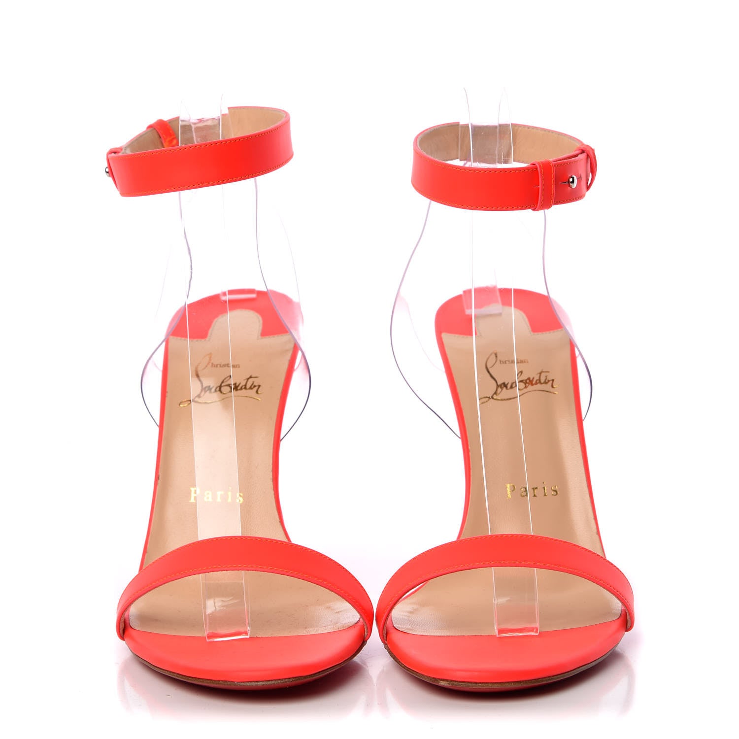 Christian Louboutin Shiny Nappa PVC Jonatina 100 Sandals 40.5 Bikini 2 of 12