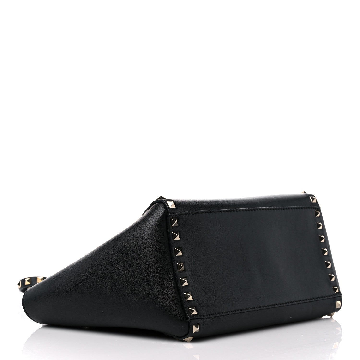 Valentino Garavani Vitello Small Rockstud Double Handle Tote Black 4 of 21