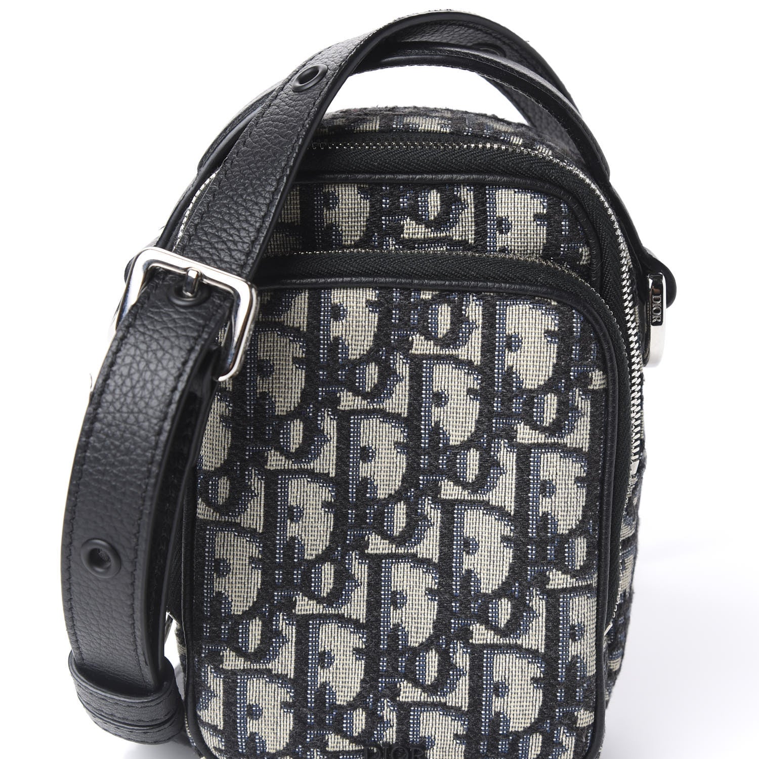 Christian Dior Oblique Crossbody Bag Blue 8 of 10