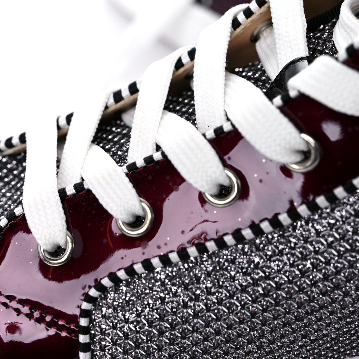 Christian Louboutin Lame Lou Spikes Flat Sneakers 45 Antic Silver 12 of 12
