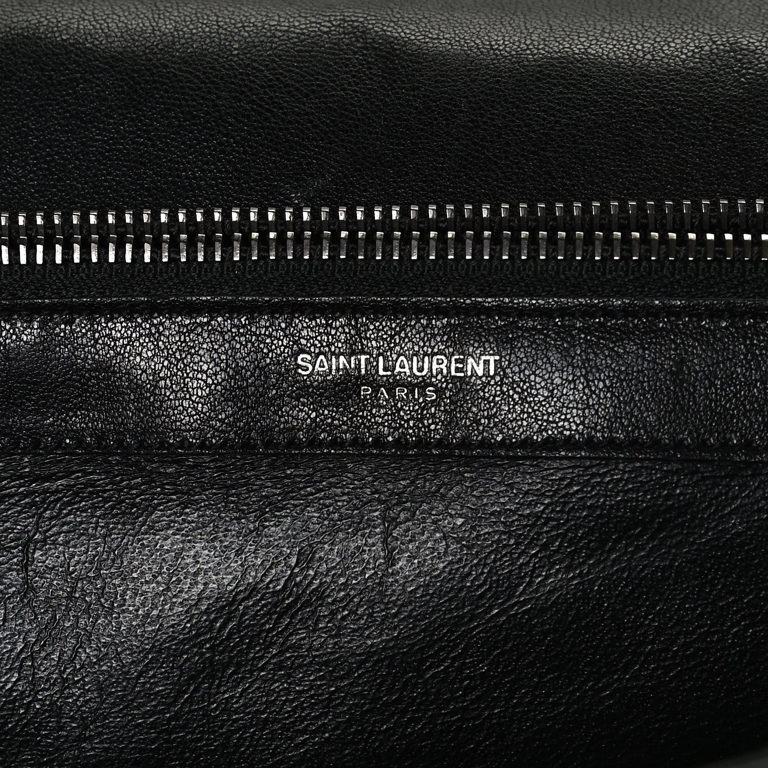 Saint Laurent Sheepskin Matelasse Chevron Monogram Large College Satchel Black 6 of 11