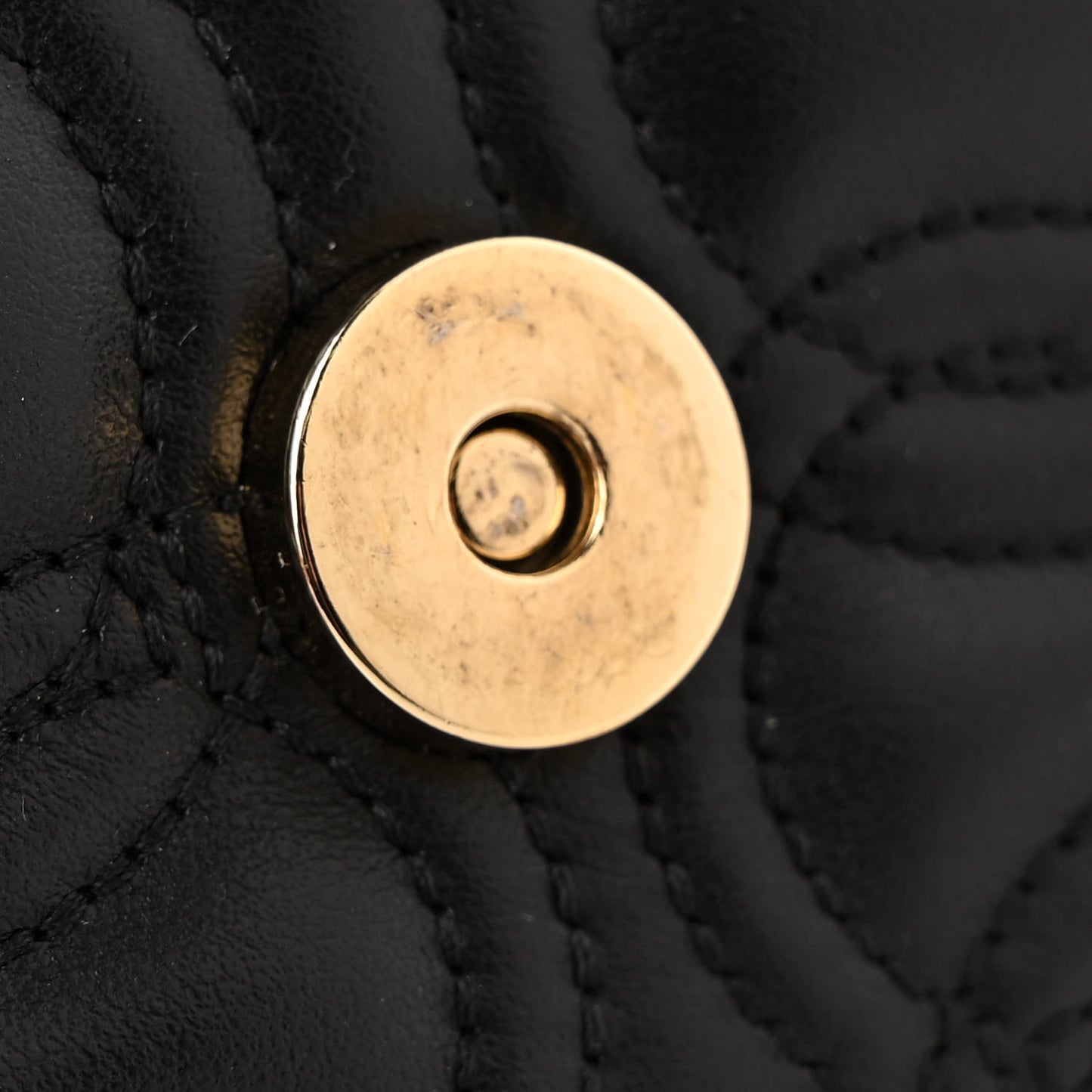 Calfskin Quilted Gancini Mini Bag Black