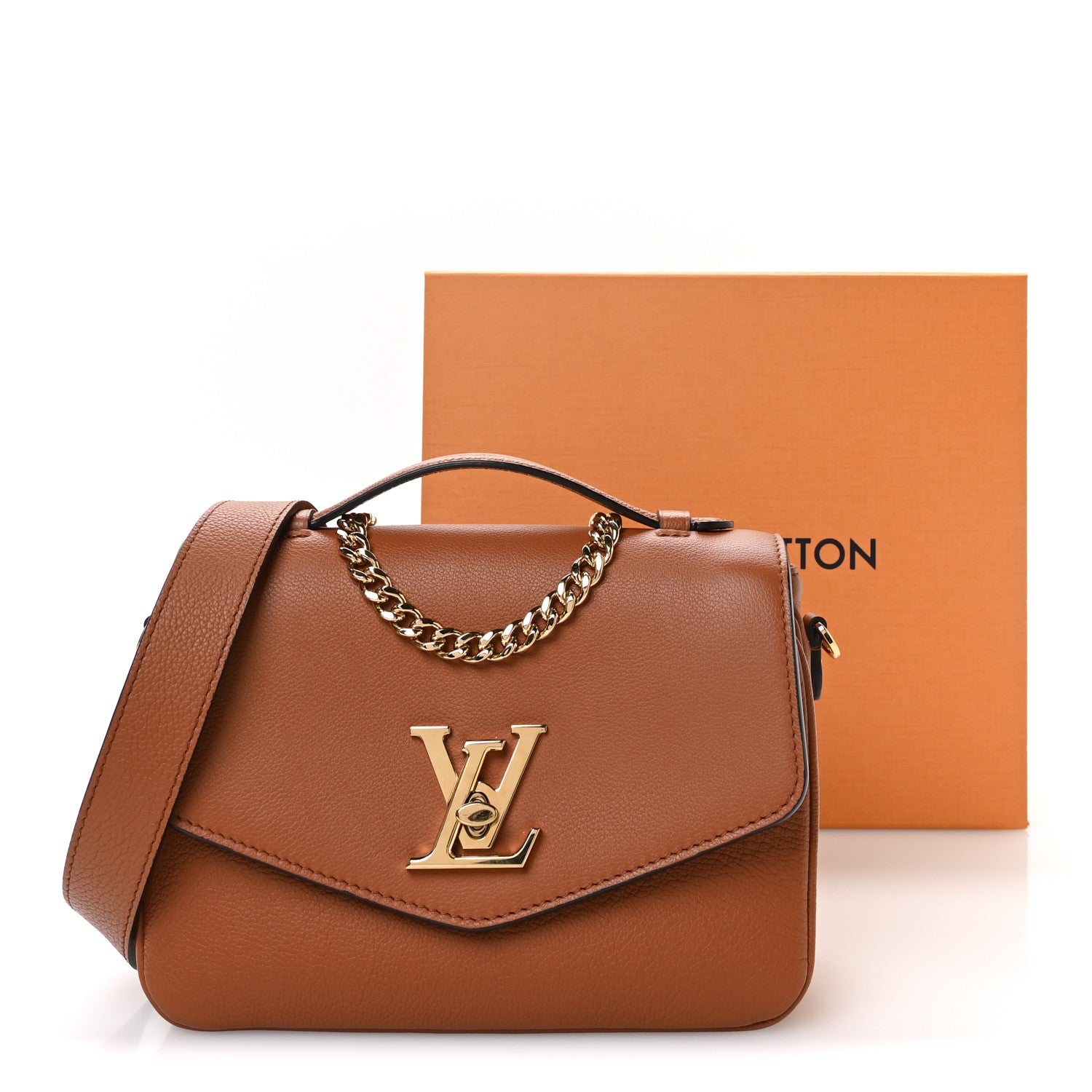 Louis Vuitton Grained Calfskin Lockme Oxford Cognac 1735271