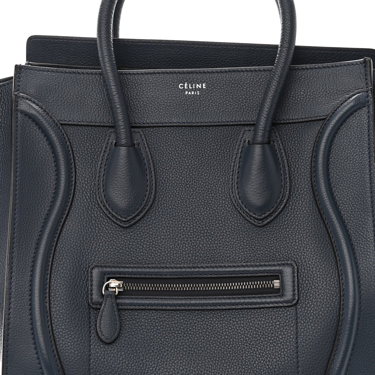 Celine Drummed Calfskin Mini Luggage Orage 7 of 12