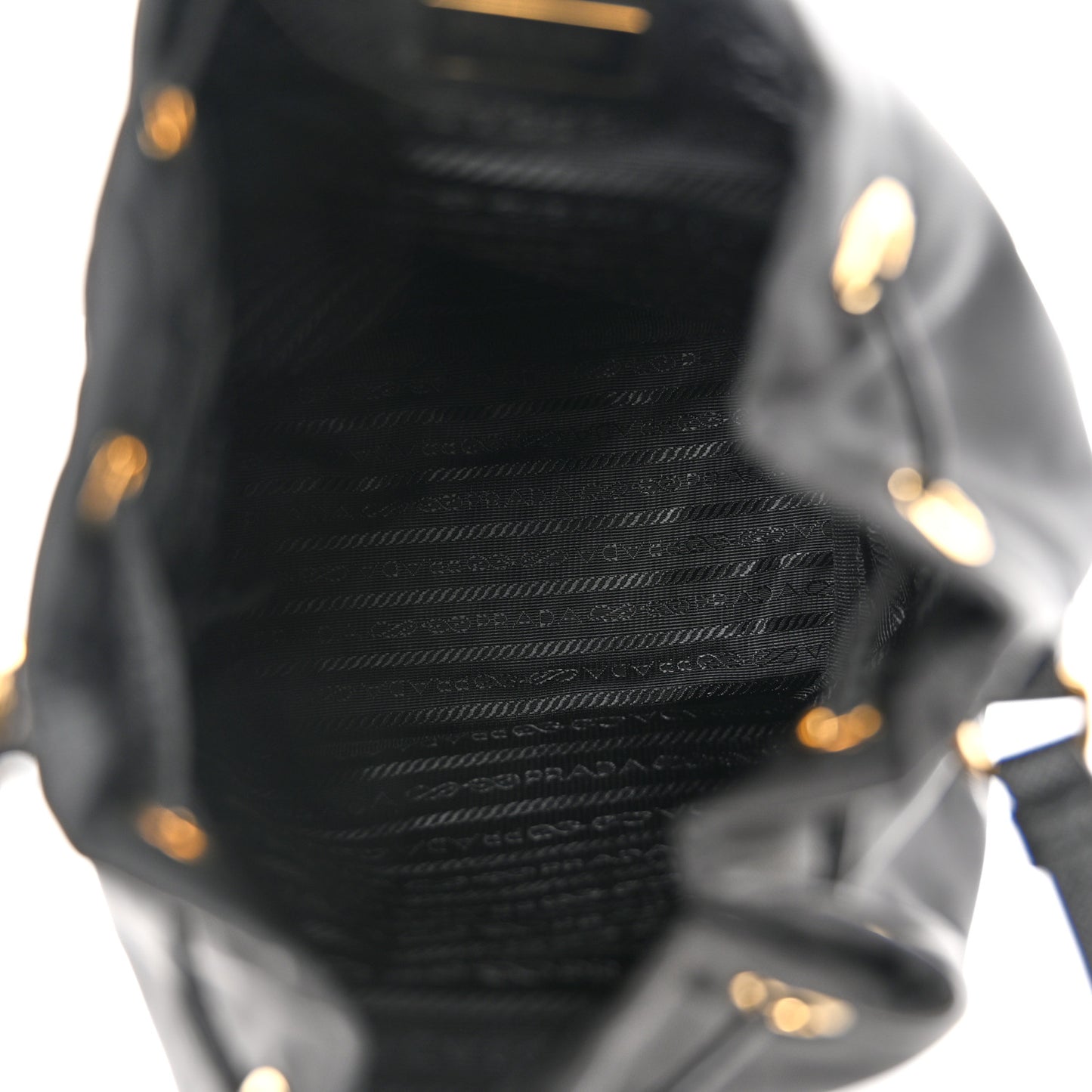 Re-Nylon Duet Drawstring Shoulder Bag Black