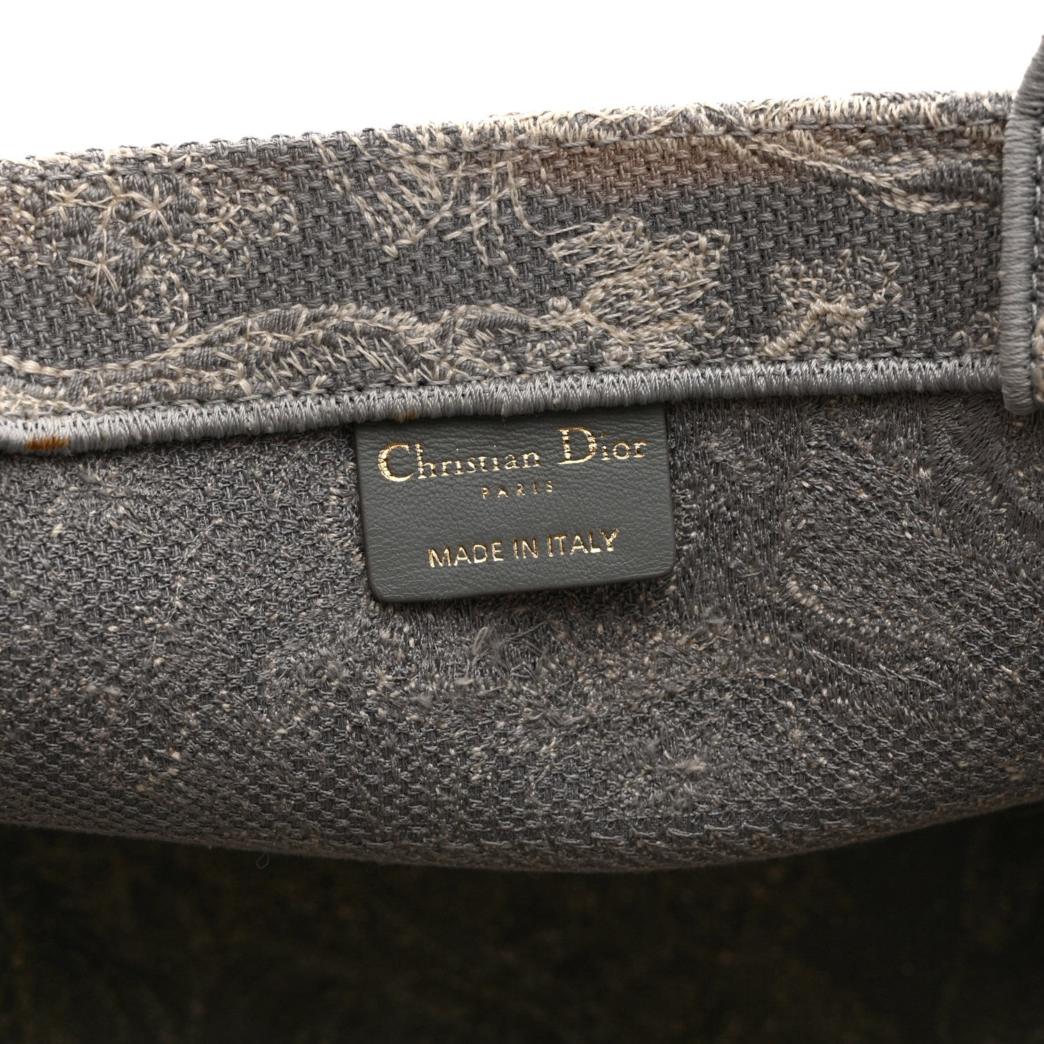 Christian Dior Canvas Embroidered Medium Dioriviera Toile De Jouy Reverse Book Tote Gray 6 of 10