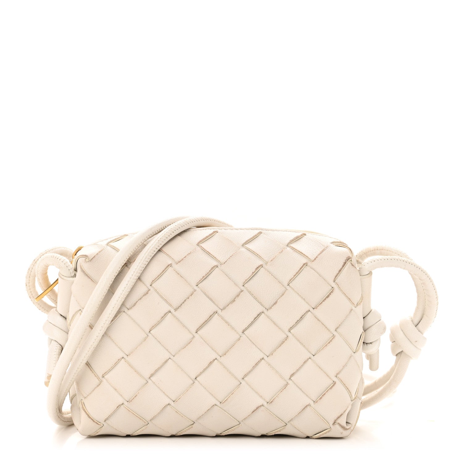 新品 ボッテガヴェネタ BOTTEGA VENETA ショルダーバッグ CANDY LOOP CAMERA BAG ホワイト Bottega Veneta Nappa Intrecciato Candy Loop Camera Bag White