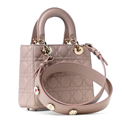 Christian Dior Lambskin Cannage Small Lucky Badges My Lady Dior Taupe 5 of 16