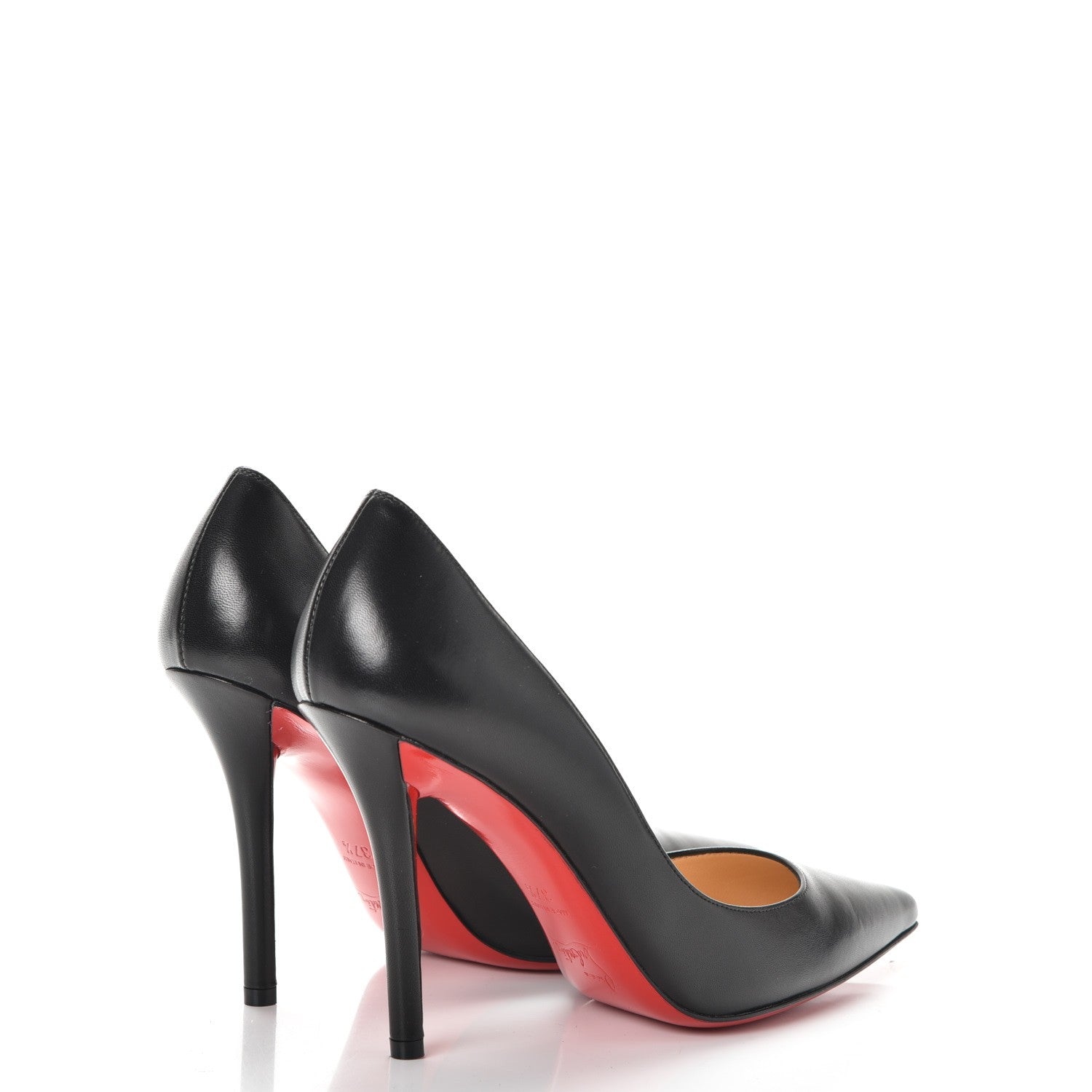 Christian Louboutin Shiny Nappa Apostrophy 100 Pumps 37.5 Black 4 of 9