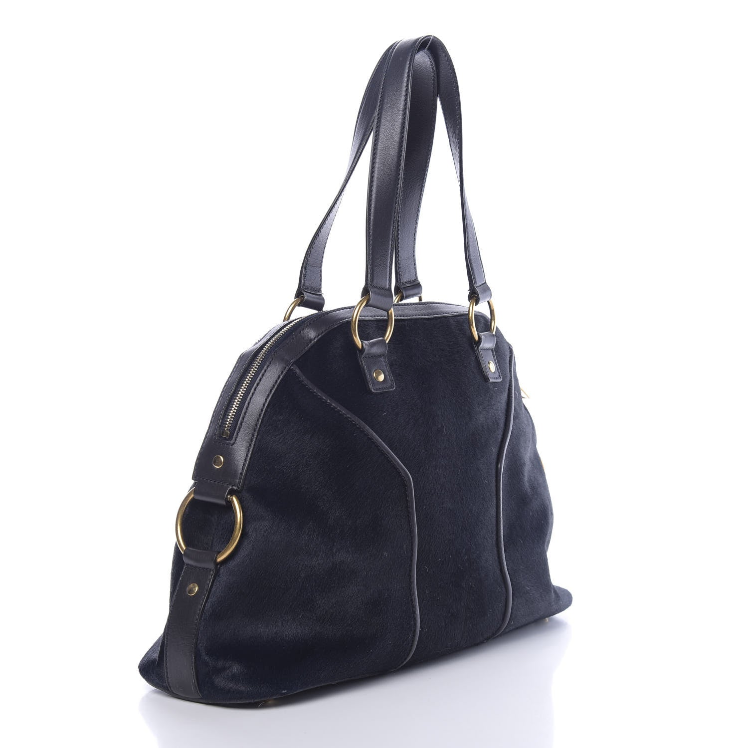 Saint Laurent Calf Hair Large Muse Black 3 of 15