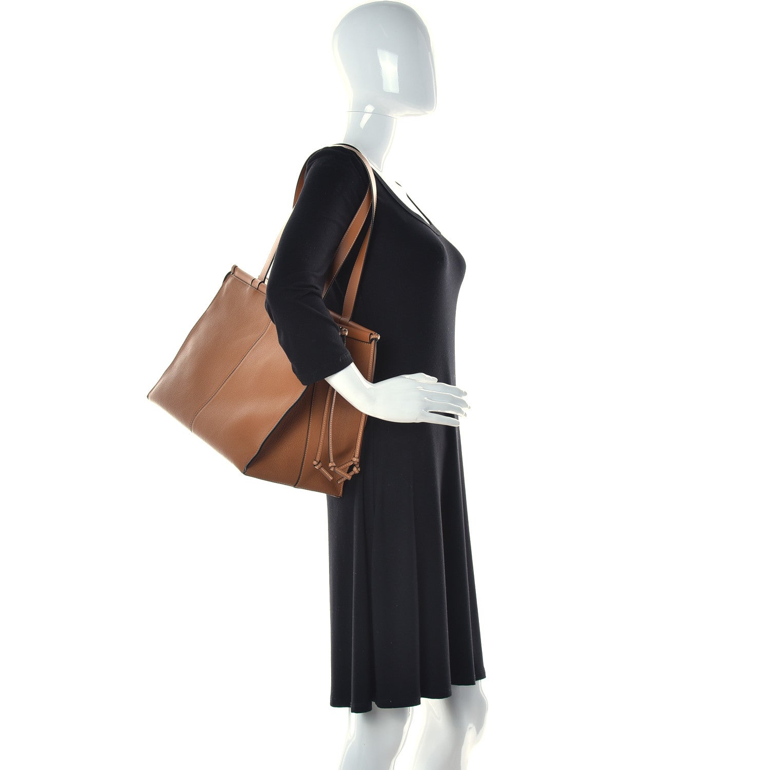 Loewe Grained Calfskin Cushion Tote Tan 2 of 11