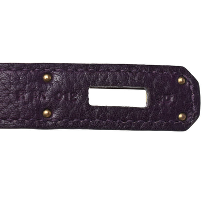 Hermes Taurillon Clemence Birkin 35 Raisin 6 of 12