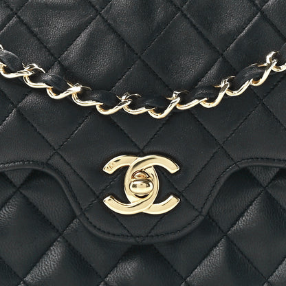 Chanel Lambskin Quilted Medium Double Flap Black 8 of 11