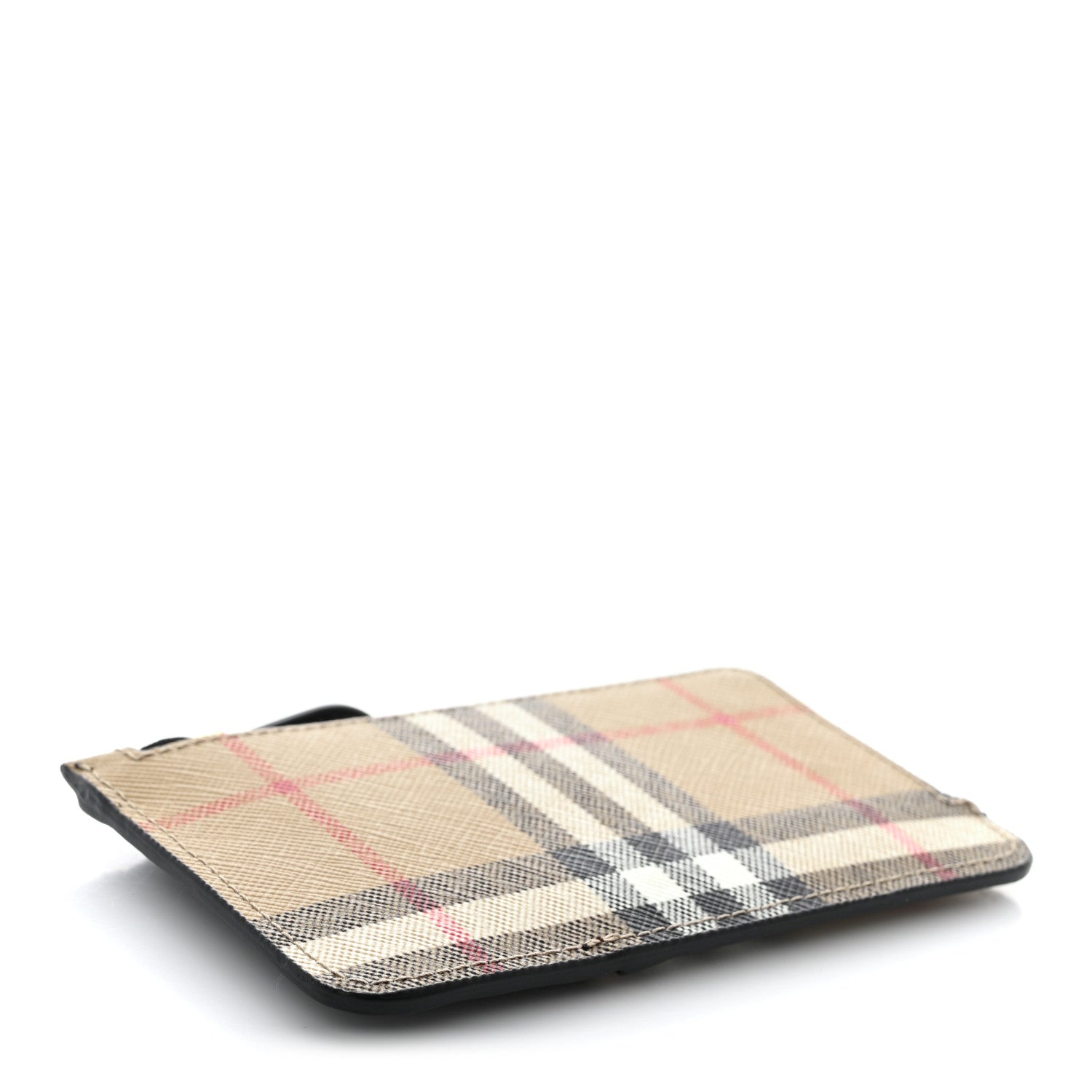 Burberry Check Calfskin Zip Card Case Holder Black 4 of 10