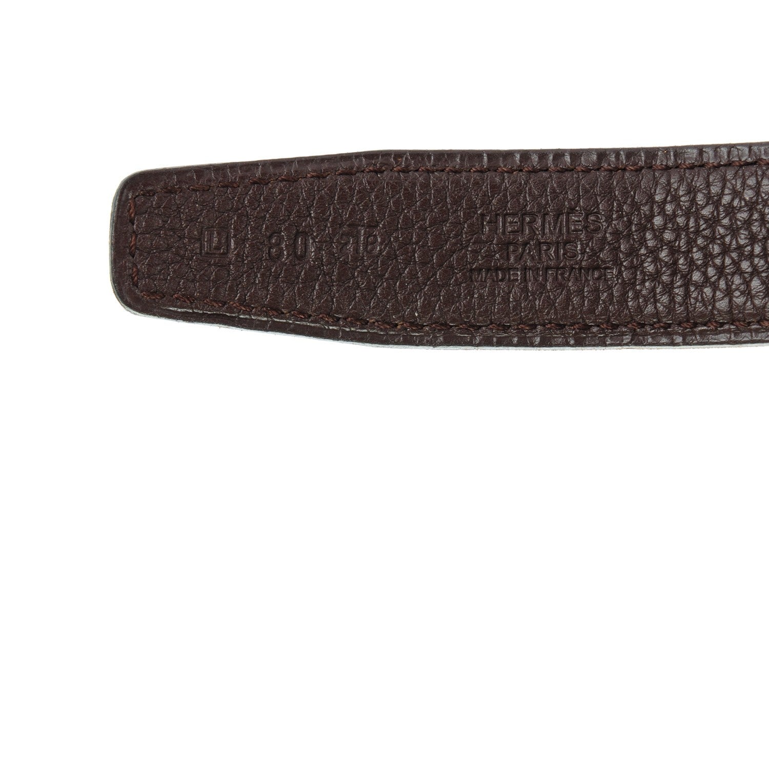 Hermes Box Togo 24mm Constance H Belt 80 Black Chocolate 3 of 7