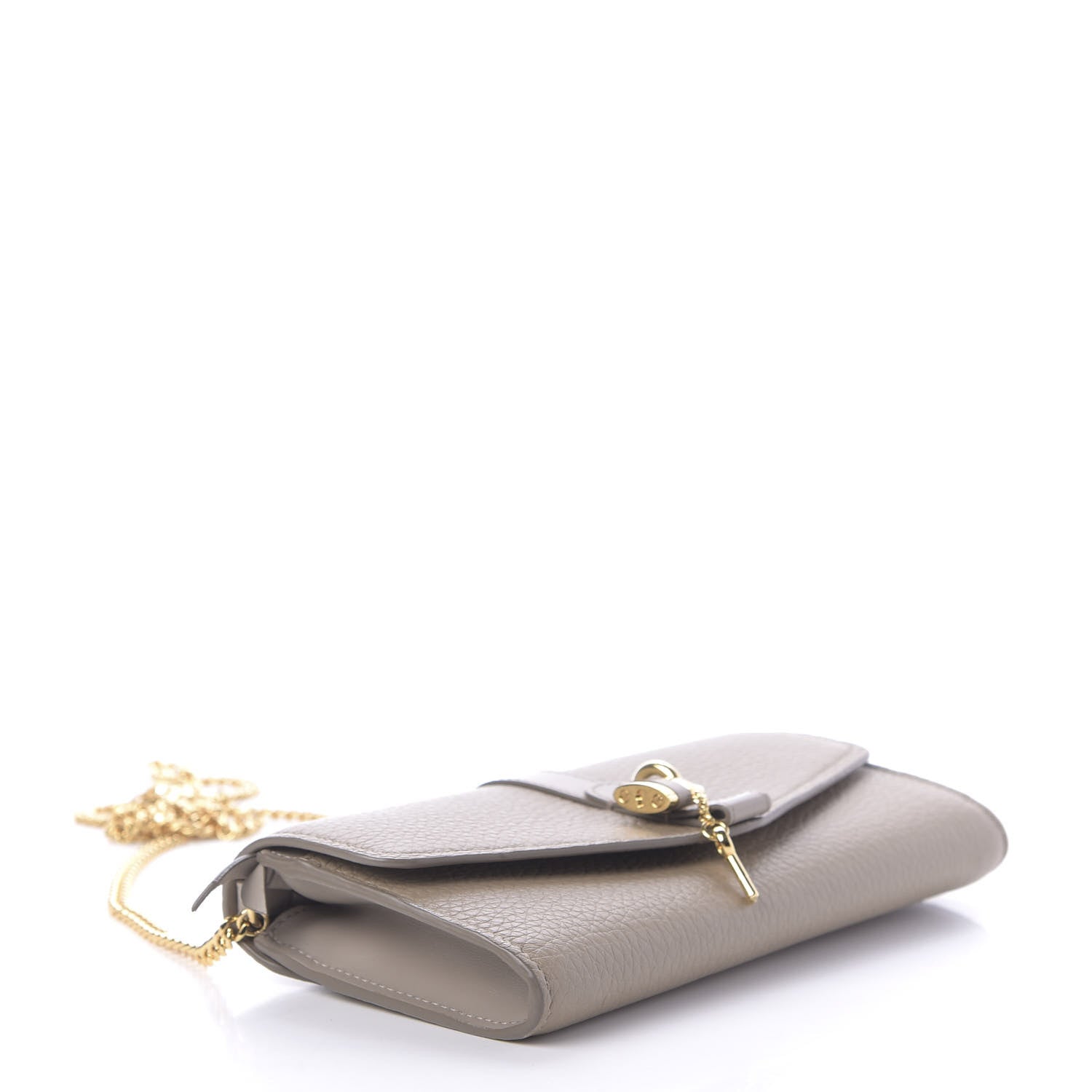 Chloe Grained Calfskin Aby Chain Wallet Motty Grey 4 of 10