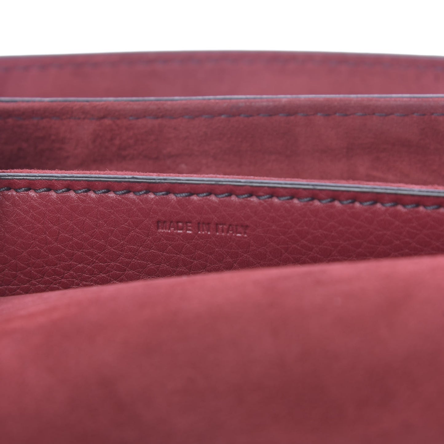 Grained Calfskin Dio(r)evolution Flap Bag Dark Red