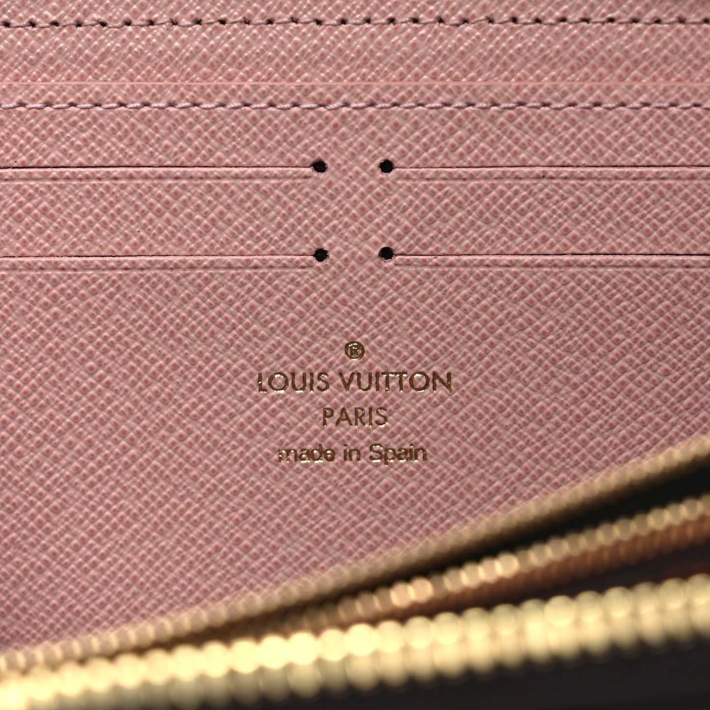 Damier Ebene Clemence Wallet Rose Ballerine
