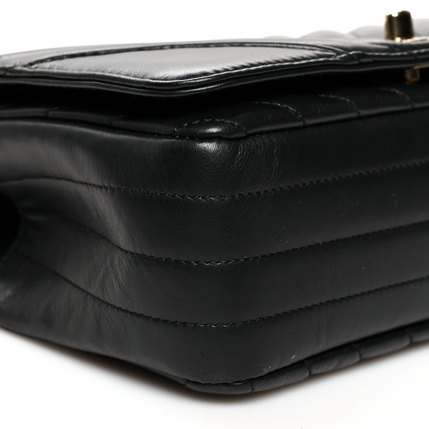 Chanel Calfskin Chevron Quilted Mini Statement Flap Black 9 of 10