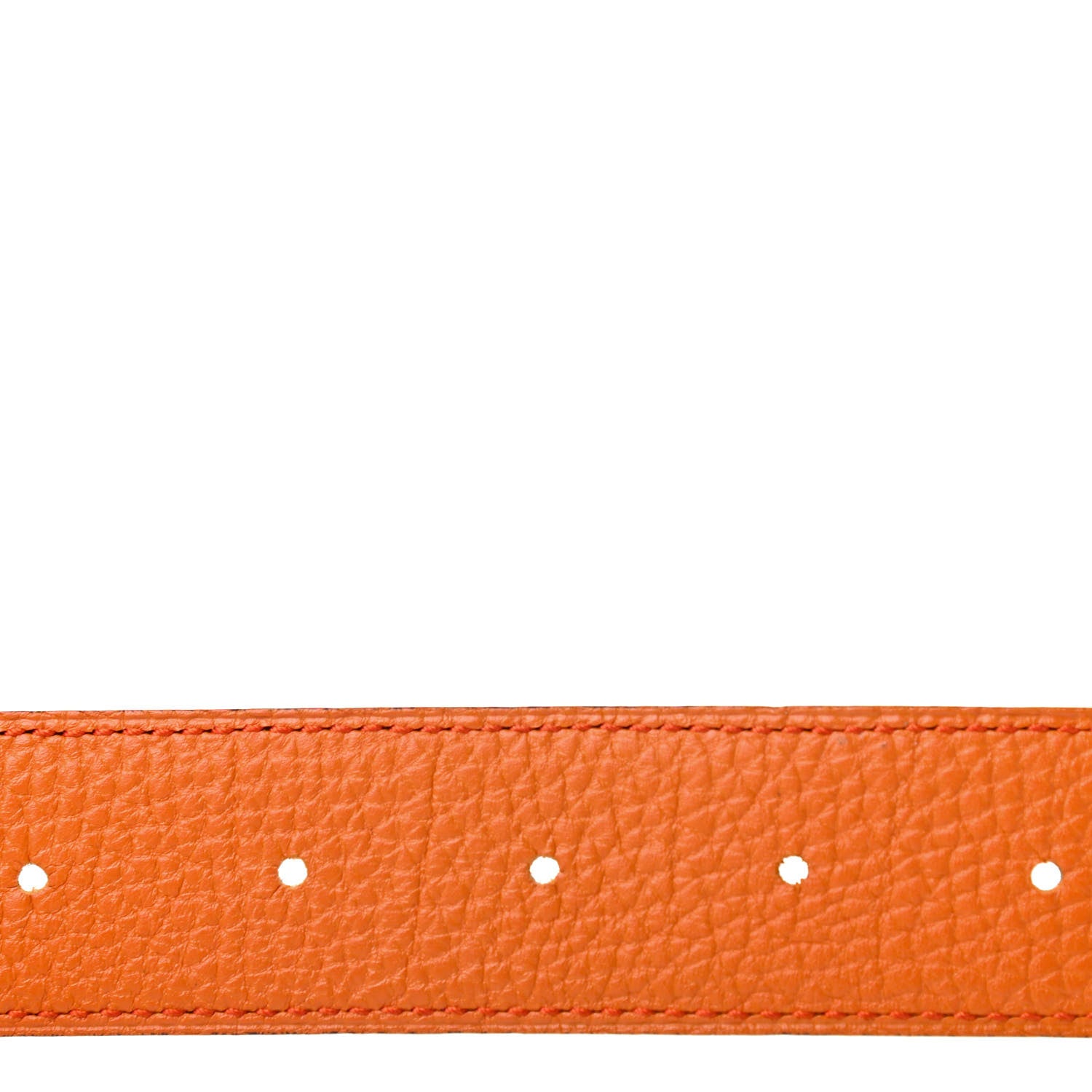 Hermes Box Togo 32mm Belt Strap 90 Chocolate Orange 6 of 6