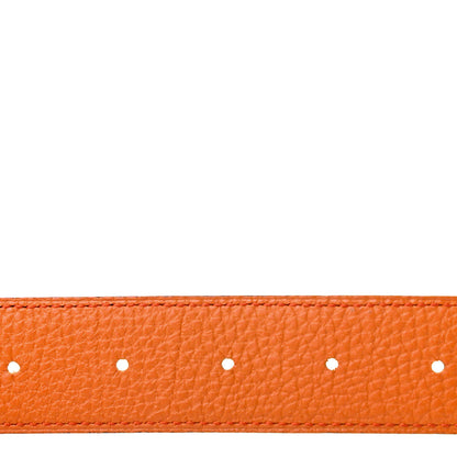 Hermes Box Togo 32mm Belt Strap 90 Chocolate Orange 6 of 6