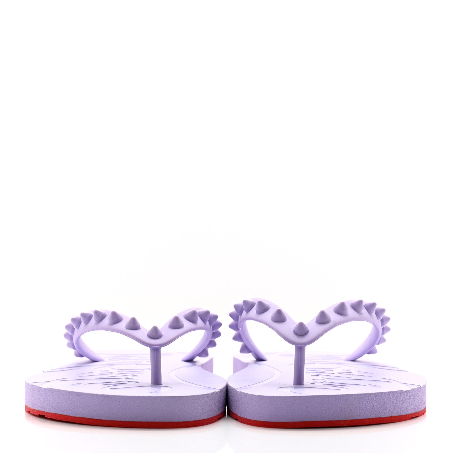 Christian Louboutin Rubber Spike Loubi Donna Flip Flop 36 Lilac Smoke 2 of 8