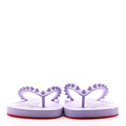 Christian Louboutin Rubber Spike Loubi Donna Flip Flop 36 Lilac Smoke 2 of 8