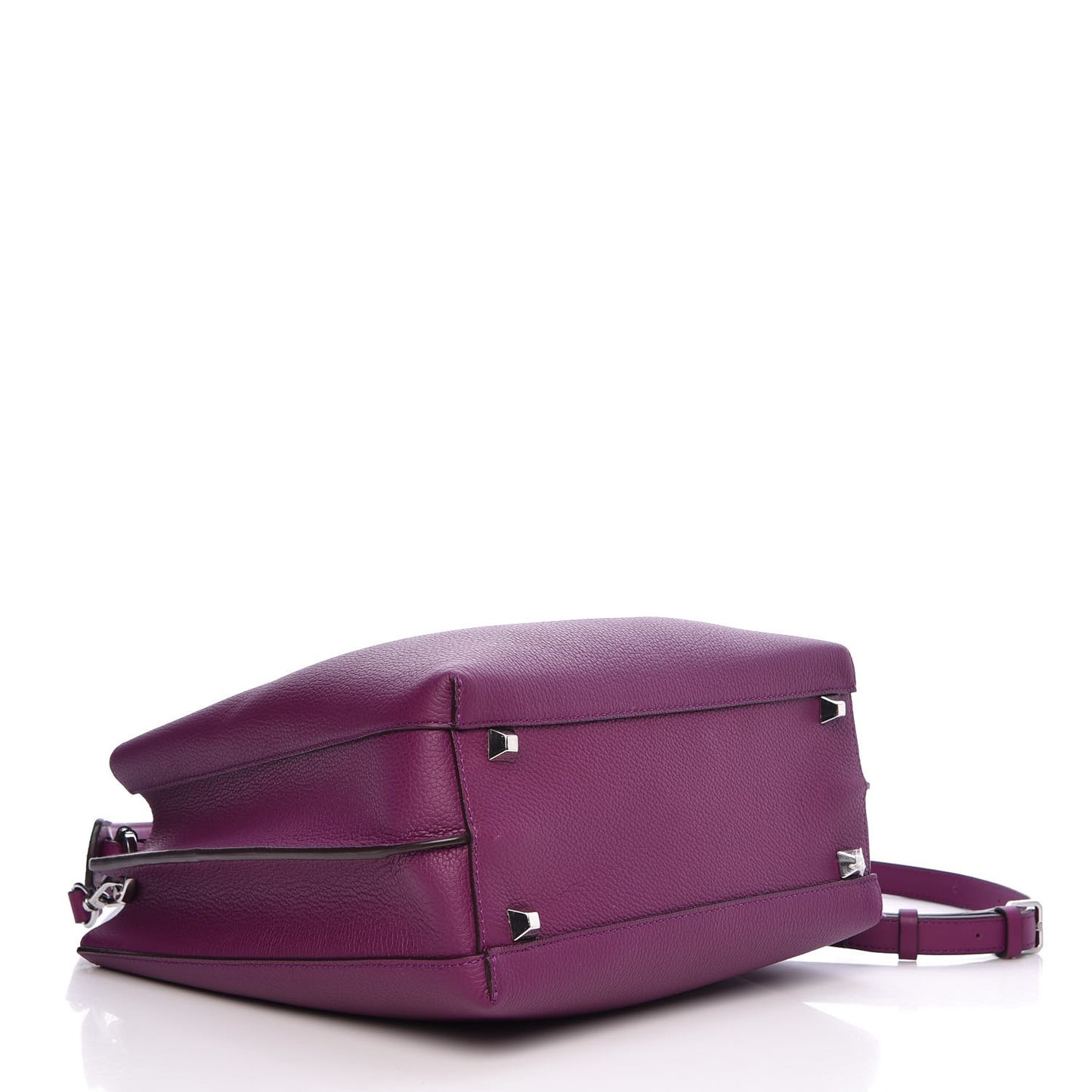 Grained Calfskin Medium Milla Hobo Purple