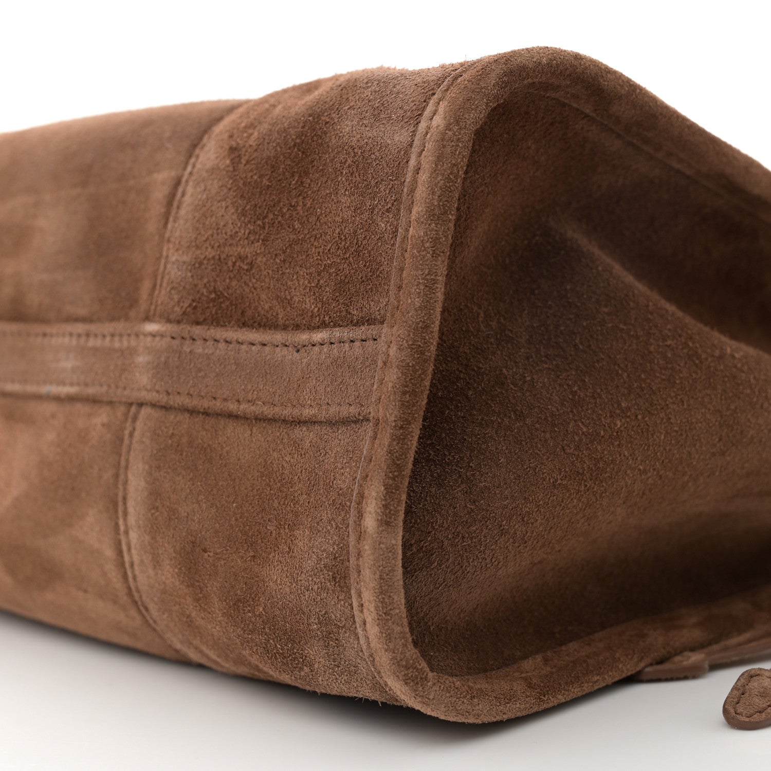Prada Suede Large Bonnie Shoulder Bag Cocoa Brown 10 of 10