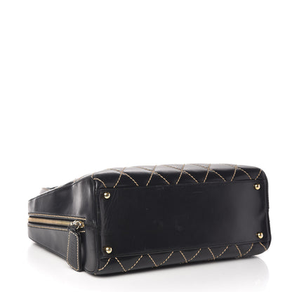 Chanel Calfskin Contrast Stitch Surpique Bowler Black 4 of 11