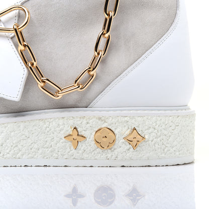 Louis Vuitton Calfskin Suede Mens Creeper Ankle Boots 10 White 12 of 16