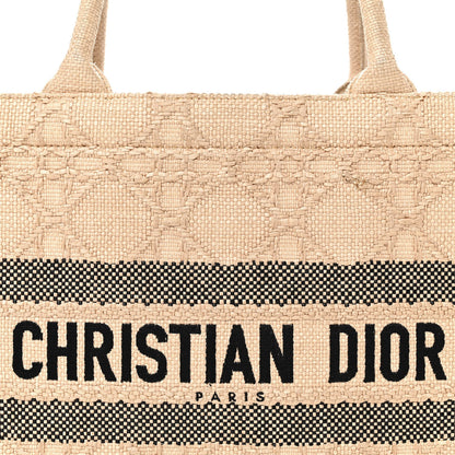 Christian Dior Raffia Cannage Medium Book Tote Natural 8 of 13