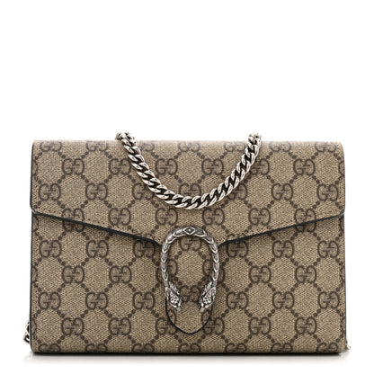 Gucci GG Supreme Monogram Mini Dionysus Chain Wallet Beige Black 1 of 13
