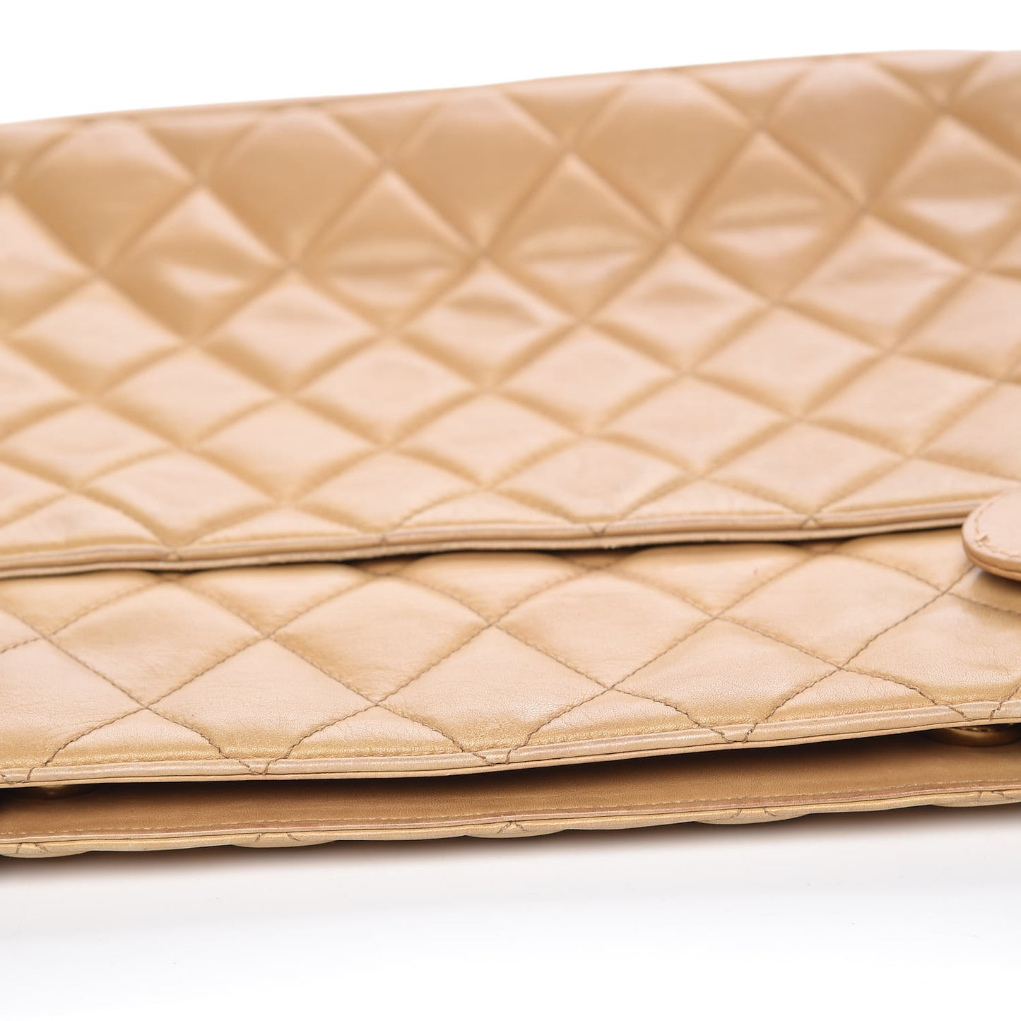 Lambskin Quilted Tote Beige