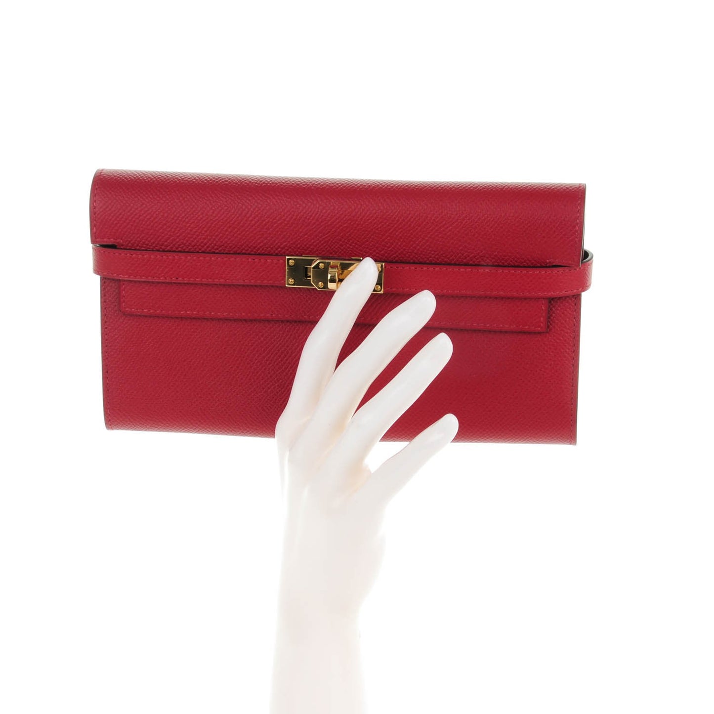 Epsom Kelly Longue Wallet Rouge Grenat