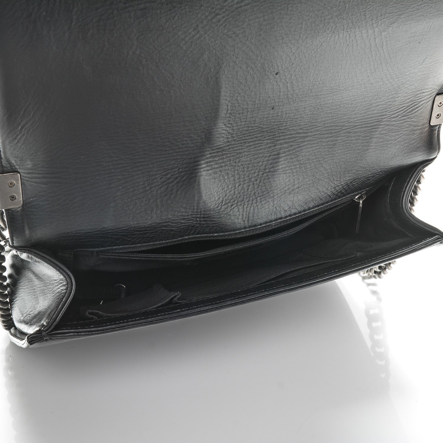 Chanel Calfskin Double Stitch Large Boy Flap Black 5 of 8