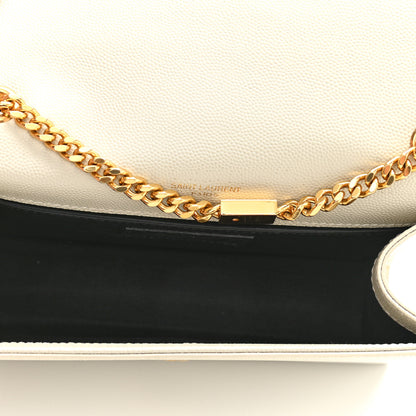 Saint Laurent Grain De Poudre Small Classic Monogram Kate Tassel Satchel Crema Soft 4 of 12