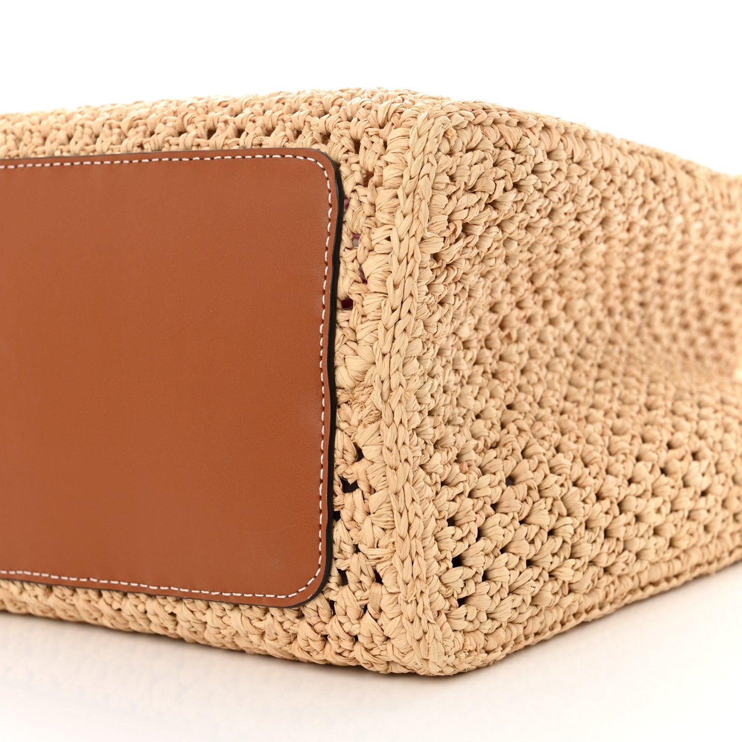 Louis Vuitton Raffia Calfskin Forte Del Marmi OnTheGo MM Natural Fuchsia 11 of 11